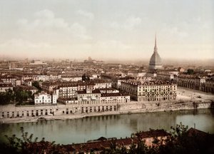 Torino (Torino) városának kilátása Olaszországban 1890-ben alkotó: Unknown artist