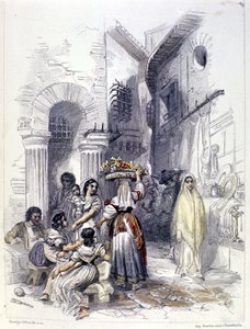 Kilátás az 1830-as római gettóra. alkotó: Unknown artist
