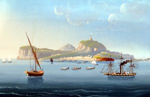 Kilátás Capri szigetére. 1830. Névtelen festmény alkotó: Unknown artist