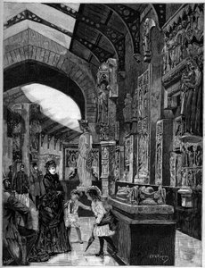 Kilátás a számítógép-építészeti múzeumra, a párizsi Palais du Trocaderoban 1882-ben. Metszet: „” The Illustrious World”” 1314. június 3. alkotó: Unknown artist