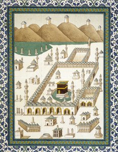 Falfajanszok: a Kasbah-t (kasbah) és környékét (Mekkát) ábrázoló tabló – a Prisse d