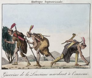 Louisiana harcosai az ellenség nyomában - metszet alkotó: Unknown artist