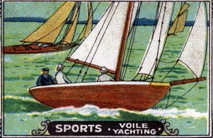 Vízi sportok: vitorlázás. alkotó: Unknown Artist