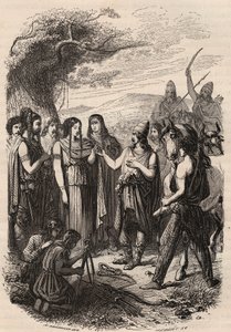 Esküvői szertartás a németeknél. Metszet 1868-ból Theodore Juste (1818-1888) „Histoire de Belgique from primitive times to the end of the regne I. Lipót” című művében. Magángyűjtemény. alkotó: Unknown artist