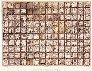 Írótábla - Brasseur de Bourbourg, Párizs: „Mexikó ősi emlékei: Palenqué és az ókori mexikói civilizáció egyéb romjai” alkotó: Unknown artist