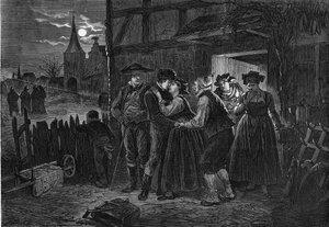 Fiatal elzásziak emigráltak, hogy elkerüljék a porosz katonai szolgálatot. alkotó: Unknown artist