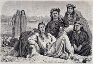 Tahiti Fiatal Nők – a „Le Tour du Monde”-ban” alkotó: Unknown artist