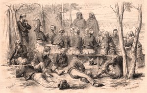 A Zouave csoport pihen a chalonsi táborban alkotó: Unknown