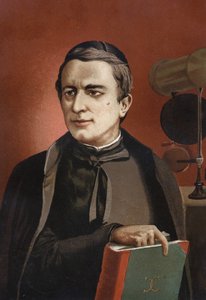 Angelo Secchi olasz csillagász (1818-1878), a spektroszkópia alapítójának portréja. híres férfiak és nők alapján. Barcelona 1877. alkotó: Unknown artist