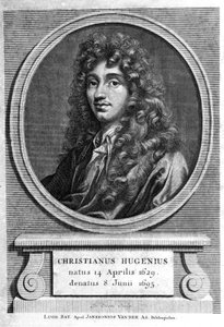 Christiaan Huygens portréja.holland fizikus és matematikus (1629-1695). 19. századi metszet alkotó: Unknown artist