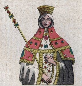 Eudokia (vagy Eudocia) Ingerina (Eudocia Ingerina) (840 körül - 882 körül) I. Basilijus bizánci császár feleségének portréja - metszet a „” A Világegyetem összes népének felhasználása és szokásai című könyvből. Ez a kormány, a törvények, a milícia és a val alkotó: Unknown artist