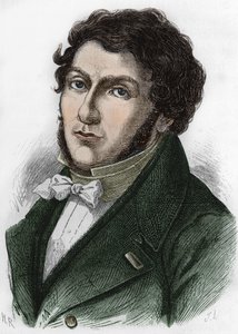 Jean François (Jean-Francois) Champollion portréja, aki Champolliont a fiatal francia egyiptológusnak nevezte (1790-1832). alkotó: Unknown artist