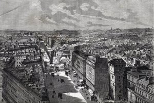 Haussman nagy művei - Párizs átalakulásai a második birodalom alatt, Paris Haussmannien (Boulevard, Haussmannien művek) - Le piercing de rue Etienne Marcel - a rue Turbigotól a Place des Victoiresig - metszet a „Le journal illustrious”-ban, 1. alkotó: Unknown artist