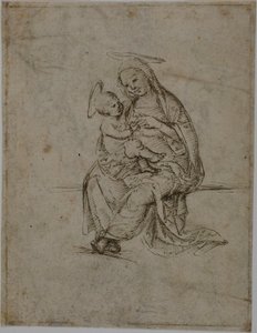 Szűzanya és gyermeke (recto); Putti (verso)