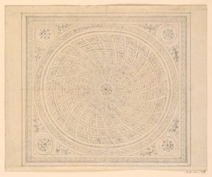 Rajz, mennyezetterv, 1815-22 alkotó: Unknown artistUnknown artist