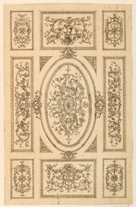 Rajz, mennyezeti terv, 1750 körül alkotó: Unknown artistUnknown artist
