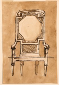 Rajz, szék, 1780-1790 alkotó: Unknown artistUnknown artist