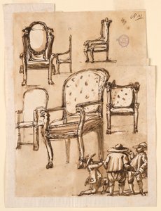 Rajz, székek, 1780-1790 alkotó: Unknown artistUnknown artist