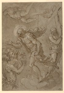 Rajz, Krisztus a limbóban, 1625-1628 alkotó: Unknown artistUnknown artist