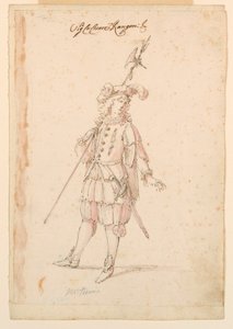 Rajz, jelmeztervezés: 1720 körül.