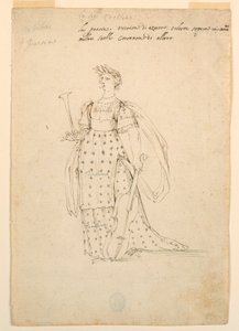 Rajz, jelmeztervezés: 1720 körül. alkotó: Unknown artistUnknown artist