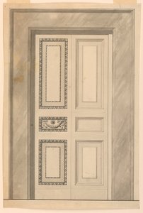 Rajz, Nyílászáró díszítése, 1780 körül. alkotó: Unknown artistUnknown artist