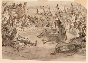 Rajz, Zouaves in the Camp of St. Maur, 1859 alkotó: Unknown artistUnknown artist