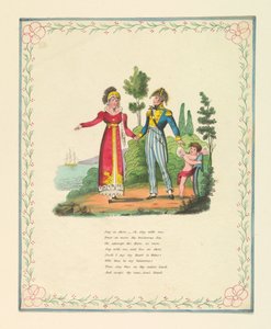 Üdvözlőlap, "Maradj a parton, - ó, maradj velem...", 1821 körül. alkotó: Unknown artistUnknown artist