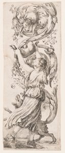Nyomat, Ornamentika vagy groteszk (groteszk dísz), 1653 körül. alkotó: Unknown artistUnknown artist