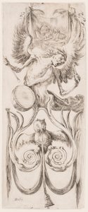 Nyomat, Ornamentika vagy groteszk (groteszk dísz), 1653 körül. alkotó: Unknown artistUnknown artist