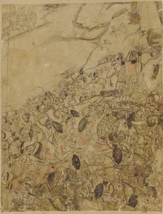 Csata egy folyó partján alkotó: Unknown artist