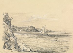 A partvonal hajókkal a tengeren alkotó: Unknown artist