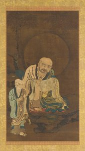 Egy Luohan és egy kísérő alkotó: Unknown artist