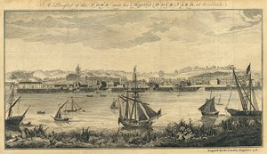 "A város és Őfelsége woolwichi dokkjának kilátása alkotó: Unknown artist
