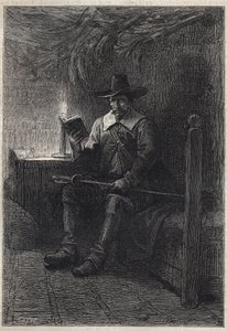 Egy skót puritán – 19. századi illusztráció Walter Scott (1771-1832) „The Puritans of Scotland” (Old Mortality) című történelmi regényéhez alkotó: Unknown artist