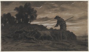 Pásztor a nyájával alkotó: Unknown artist