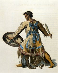 Szibériai sámán. 19. századi metszet. alkotó: Unknown artist