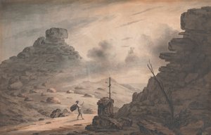 Kilátás a kövek völgyére, Devon, egy jelenettel a viharban, 1. felvonás alkotó: Unknown artist