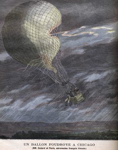 Egy léggömb becsapódott Chicago Louis Godard Jr.-ba (1858-1933) és Panisba július 25-én, SZOMBATON alkotó: Unknown artist