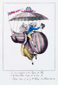 "Új eszköz a bolondság vidékén, avagy a női léggömbruha 1786-ban" alkotó: Unknown artist