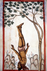 Egy oldalfakír a Stefano Nivibus Cardeira „Mogol története”” (Moghul vagy Moghol) kéziratából (ms.8300). 18. század. Bibloteca marciana, Velence alkotó: Unknown artist