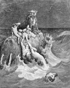 Az árvíz jelenete, Genesis alkotó: Unknown artist