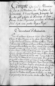 Rochefoucauld Liancourt herceg tulajdonának 1789. évi számlakönyve. alkotó: Unknown artist