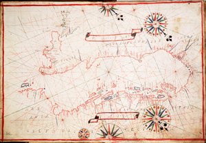 Adriai-tengeri térkép, 1620 körül (pergamen) alkotó: Unknown artist