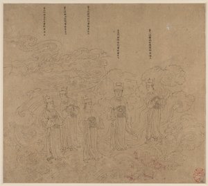 Taoista és buddhista témák albuma: Daoista istenségek körmenete: 22. levél alkotó: Unknown artist