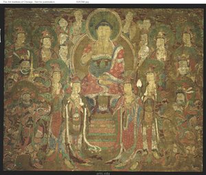 Amitabha Buddha a gyülekezettel 아미타불회도 alkotó: Unknown artist