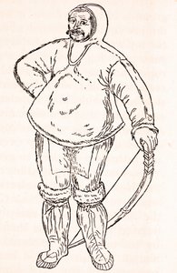 Egy eszkimó John White akvarellrajza alapján alkotó: Unknown artist