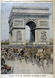 II. Miklós orosz császár Párizsba érkezése – az 1896.11.10-i „” Le Petite Journal”-ban alkotó: Unknown artist