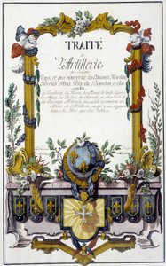 Tüzérségi szerződés – a „tüzérségi szerződés” előlapja, François Lingier, Strasbourg alkotó: Unknown artist