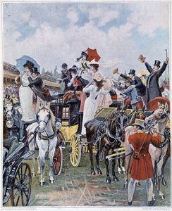 A versenyeken: a kedvenc érkezése alkotó: Unknown artist